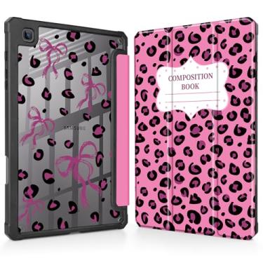 Imagem de Mektron Capa para Samsung Galaxy Tab S6 Lite 10,4 polegadas 2024/2022/2020 com suporte para caneta S, visualização em vários ângulos com capa à prova de choque, capa transparente + suporte de três