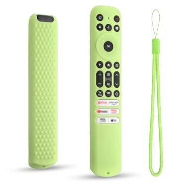 Imagem de DUOLAXMENG Capa de controle remoto de silicone para TCL RC813 FMB1, RC923 FMB3, RC902V FMR1 2023, compatível com o mesmo estilo Google TV e controle remoto Roku Smart TV (verde brilhante)