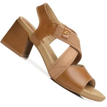 Imagem de Sandalia Pegada 234303 Feminina, Camel, 36