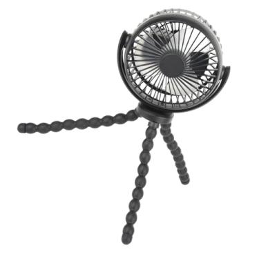 Imagem de Generic Ventilador Portátil, 2600 MAh 360 Graus Girando Clipe de tripé No Ventilador para o Assento do Carro (Preto)