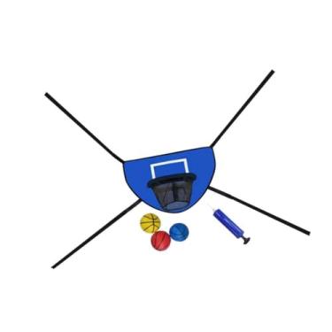 Imagem de Dynwave Mini cesta de basquete para trampolim, suporte de basquete, acessórios de fixação de trampolim para jogos ao ar livre, painel leve