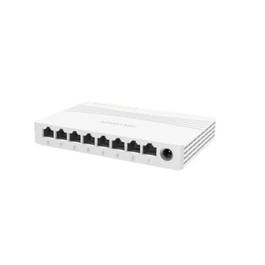Imagem de Switch Gigabit Hikvision 8 Portas 10/100/1000 Mbps, Plug & Play, Design Compacto, Suporte Parede e Mesa – DS-3E0508D-O