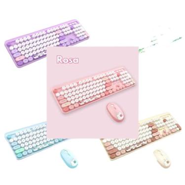 Imagem de Teclado e Mouse Sem Fio Kit 2.4G Wireless com Mousepad (aleatório)