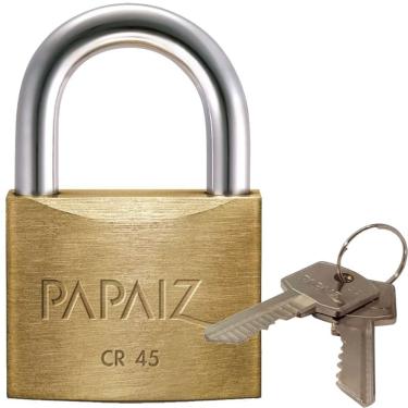 Imagem de Cadeado Com Mesmo Segredo Cr45 Com 2 Chaves - 0100450cx02 - Papaiz Cadeado Mesmo Segredo Cr45mm Papaiz 0100450cx02