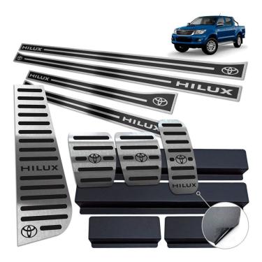 Imagem de Soleira Pedaleira Manual Descanso Hilux 2006 A 2012 Preto AR