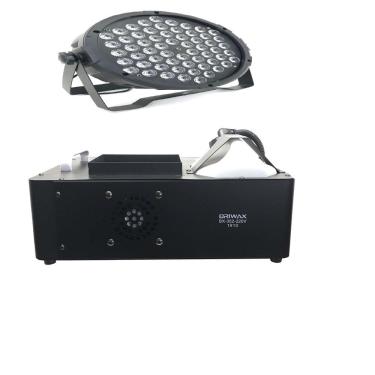 Imagem de Kit Com 12 Par Led Slim 60 Led Maquina De Fumaça 1500W