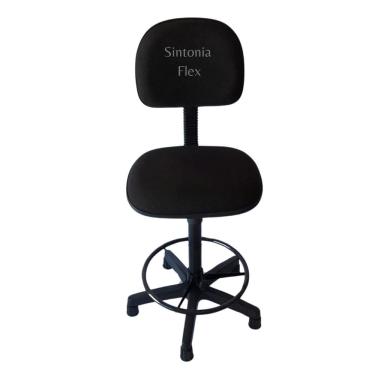 Imagem de Cadeira Caixa Alta Aro Base Sapata Fixa Pra Mercado Balcao