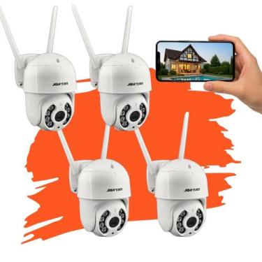 Imagem de Kit 4 Câmeras Jortan Wi-fi Externa Hd Com Visão Noturna