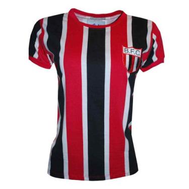 Imagem de Camisa Botafogo SP 1977 Liga Retrô Feminina  Listrada P, P, Vermelho, 