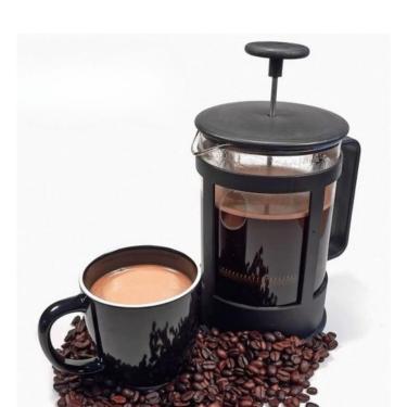 Imagem de Cafeteira Prensa Francesa 600ml Vidro Cremeira Café Leite Filtro De Aço Inoxidável