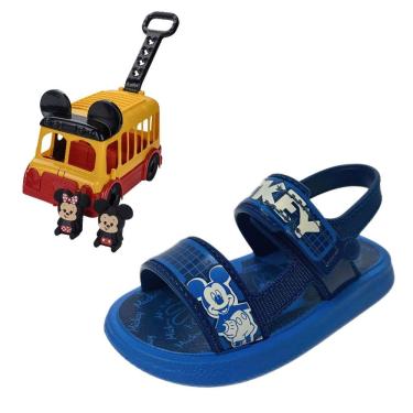 Imagem de Sandalia Infantil Menino Macio + Carrinho Disney Mickey Tour