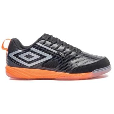 Imagem de Chuteira Umbro Futsal Pro 5 Bump Preta e Laranja 40