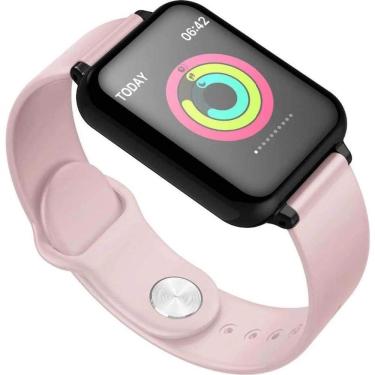 Imagem de Relógio Inteligente B57 Smartwatch Monitor Cardíaco Monitor Sono Pressão Sangue Ios Android - Rosa