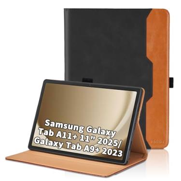 Imagem de Oduio Capa para Samsung Galaxy Tab A11 Plus 2025/ A9 Plus 2023 de 11 polegadas (SM-X236B/SM-X210/X215/X216) - Capa fólio de couro PU com suporte de mão e bolso, capa para tablet inteligente despertar