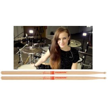 Imagem de Baqueta Promark Signature Anika Nilles RBANW Padrão entre 7A e 5A em Hickory (034540)