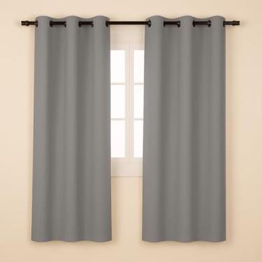 Imagem de Cortina para janela 2,40m largura x 1,30m comprimento decor lisa (Cinza)