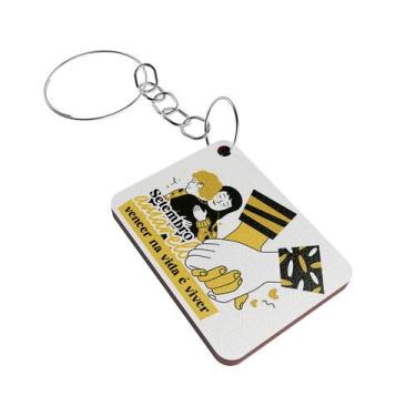 Imagem de Kit 50 Chaveiros MDF Setembro Amarelo Valorização da Vida - R9 Decor, 