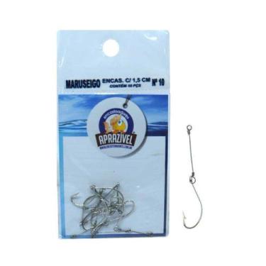 Imagem de Anzol Encastoado Maruseigo Nickel N. 10 com 10 un. Aprazivel - aprazív