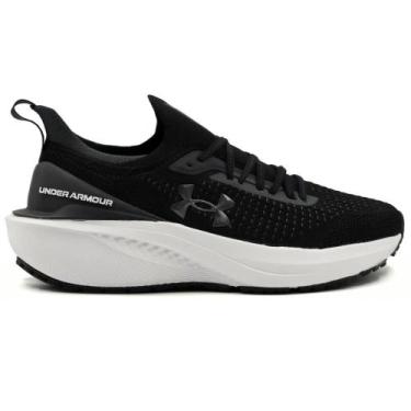 Imagem de Tênis Under Armour Charged Quicker 2 Unissex, 41, Preto, Branco