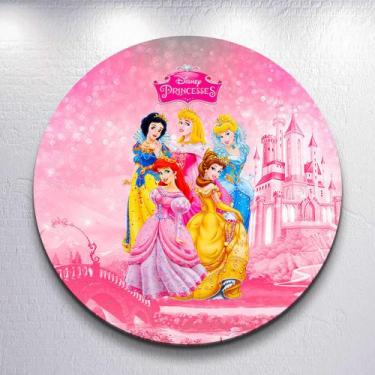 Imagem de Capas Painel Festa Infantil Menina Princesas Painel Redondo Grande ou 