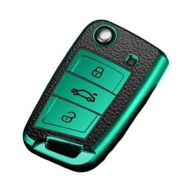 Imagem de Capa De Proteção Para Chave De Carro Em Couro TPU Para VW Volkswagen G
