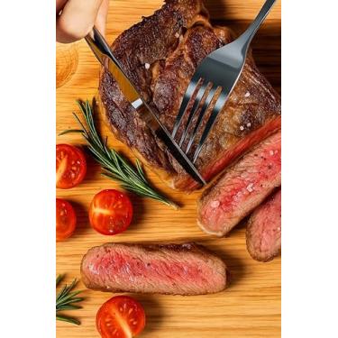 Imagem de Conjunto Jogo de Talheres 36 peças Aço Inox 12 Facas 12 Garfos e 12 Colheres de Mesa Casa Para Restaurante