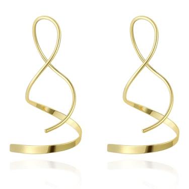 Imagem de Kyerlyn Brincos de argola de ouro para mulheres, na moda, brincos de ouro, brincos de pressão, joias de ouro, presentes, Latão, Zircônia cúbica