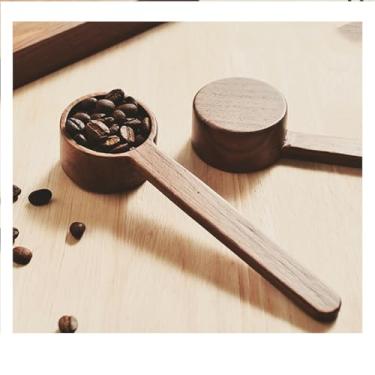 Imagem de Colheres de café, colher de medição de madeira, 1 colher de sopa de 20 g, 25 ml, colher de café e chá de cabo curto/longo, utensílios de cozinha para cozinhar e assar (cabo longo)