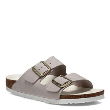 Imagem de Sand lia de couro unissex Birkenstock Arizona, Desert Soil Khaki Birko-flor, 8-8.5 Women/6-6.5 Men
