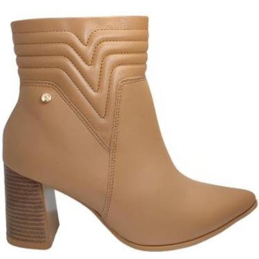 Imagem de Bota Feminina Casual Cano Baixo Salto Bloco Alto Ramarim 2358123-Feminino