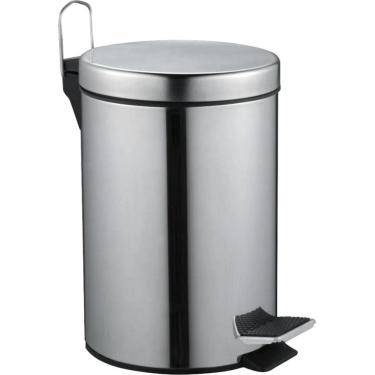 Imagem de Lixeira Redonda 5 Litros Inox Cinza Vonder