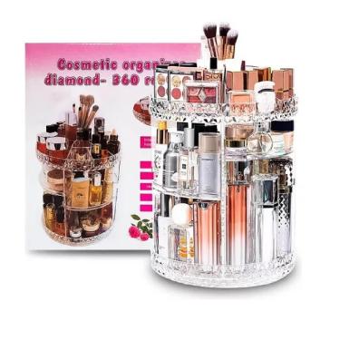 Imagem de Organizador Cosmeticos Giratorio Suporte Perfumes Maquiagem Redondo Ajustavel Armazenag...