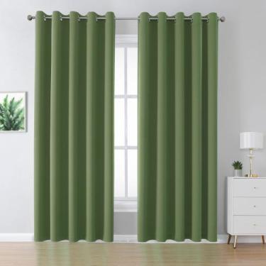 Imagem de Conjunto de cortinas DUALIFE Grommet Sage Green 240x245cm com 2 painéi