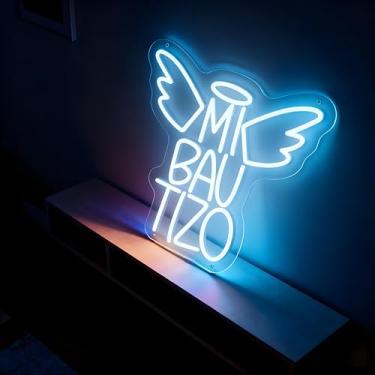 Imagem de Neonawall Mi Bau Tizo Neon Sign for Wall Decor Light Up Letters Pet Dog Led Sign Cute Birthday Party Gifts Led Decorative Night Signs Room Decorations Dino Birthday Party Signs for Home Bedroom