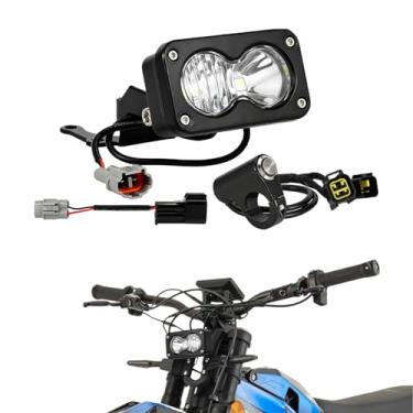 Imagem de CHANGCHENG Kit de farol de bicicleta Dirt Bike para Talaria - Farol LED de alumínio 6000-6500K com interruptor para Talaria MX3/MX4/MX5 - Luz branca
