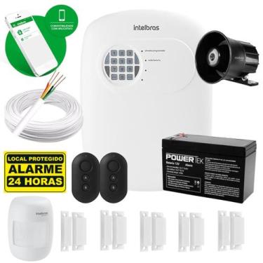 Imagem de Kit Alarme Acesso Via Aplicativo Celular C/ 6 Sensores Cf - INTELBRAS