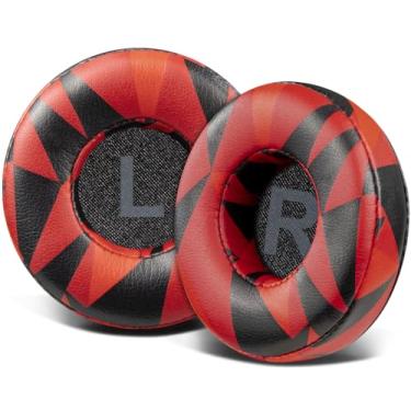 Imagem de SOULWIT Substituição de Almofadas de Ouvido para Sony WH-CH500/CH510/CH520, MDR-ZX100/ZX110/ZX110NC/ZX220/XB200/ZX300/ZX330BT, MDR-V100/V150/V200/V250/V300/V400/DR-BT101 - CP Tempestade Vermelha