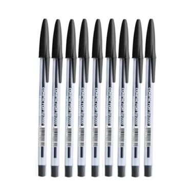 Imagem de Caneta Ponta Fina, Kit Caneta Esferografica Compactor Cristal(9Preta)