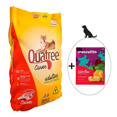 Imagem de Ração para Cães Quatree Adultos Todas as Raças Sabor Carne 15kg