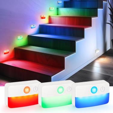 Imagem de Pacote com 3 baterias de luzes de escada com sensor de movimento RGB s