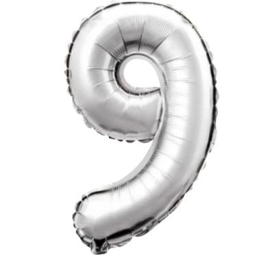 Imagem de Balao numero metalizado bexiga festa aniversario 100 cm 1 mt - SÃO ROQ