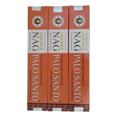 Imagem de Incenso Massala Vijayshree Golden Nag Palo Santo 3 Caixinhas