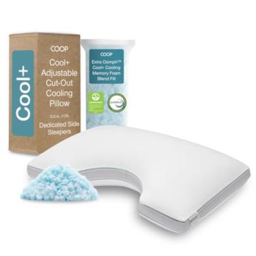 Imagem de Almofada Recortada King Size Eden Cool+ Coop Home Goods, Espuma Viscoelástica com Gel Refrescante, Suporte Ajustável para Pescoço