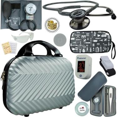 Imagem de Kit Enfermagem Aparelho De Pressao Estetoscopio Duplo Bic - Love Saude