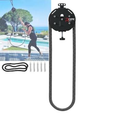 Imagem de CNAOHGHN Sistema De Polia De Cabo PortáTil Para Academia Em Casa, Treinador De Corda Infinita Para Academia, Ajuste De ResistêNcia Por BotãO (0~30kg) Para BraçOs,AbdôMen E Treino De Corpo Inteiro