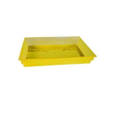 Imagem de Bandeja Plastica Grande Para Gaiola Viveiro De Passaros E Roedores Com 4 Presilhas(Amarelo)