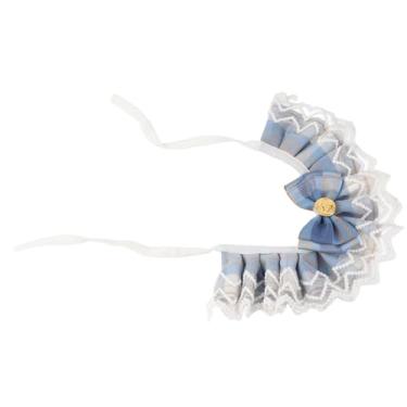 Imagem de Dpofirs Colar de Babador de Gato de Renda Xadrez JK, Acessórios Elegantes e Fofos para Cachecol para Animais de Estimação, Ideal para Donos de Animais de Estimação – Poliéster (M)