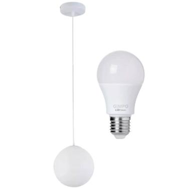 Imagem de Luminária Lustre Pendente 215Cm Jabuticaba Globo Vidro 15Cm