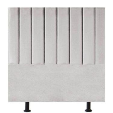Imagem de Cabeceira Estofada De Cama Casal Box 140 Cm Paolla Linho cinza Claro