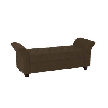 Imagem de Recamier Divã Morabe P04 160 Cm Suede Marrom Tca 942